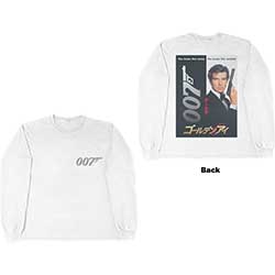 James Bond 007 Unisex Long Sleeve T-Shirt: Goldeneye Japanese Poster (Back Print)