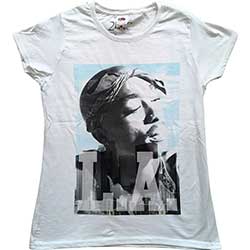 Tupac Ladies T-Shirt: LA Skyline