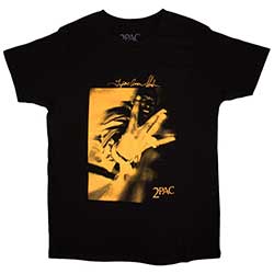 Tupac Unisex T-Shirt: Fingers Orange Tone