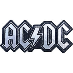 AC/DC Standard Woven Patch: Cut-Out Foil Logo