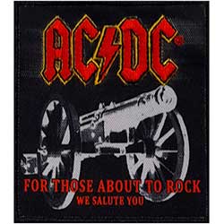 AC/DC Standard Printed Patch: Canon Printed Logo