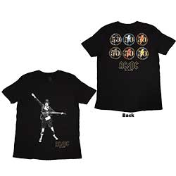 AC/DC Unisex T-Shirt: Emblems (Back Print)