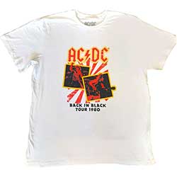 AC/DC Unisex T-Shirt: Back in Black Tour 1980