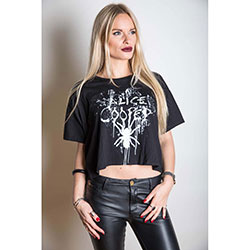 Alice Cooper Ladies T-Shirt: Spider Splatter (Boxy Style/Illuminous Print)