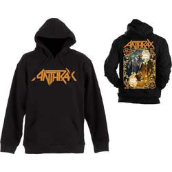 Anthrax Unisex Pullover Hoodie: Evil Twin (Back Print)