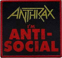 Anthrax Standard Printed Patch: Anti-Social