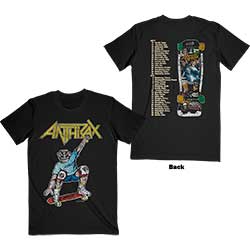 Anthrax Unisex T-Shirt: Spreading Skater Notman Vintage (Back Print)