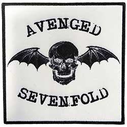 Avenged Sevenfold Standard Printed Patch: Classic Deathbat Negative
