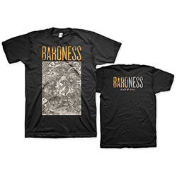 Baroness Unisex T-Shirt: Gold & Grey (Back Print)
