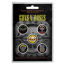 Guns N' Roses Button Badge Pack: Bullet Logo