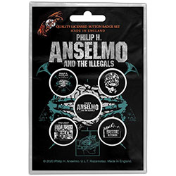 Philip H. Anselmo & The Illegals Button Badge Pack: Brain