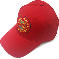 The Beatles Unisex Baseball Cap: Sgt Pepper Drum (Red)
