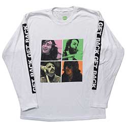 The Beatles Unisex Long Sleeve T-Shirt: Get Back Studio Shots (Sleeve Print)