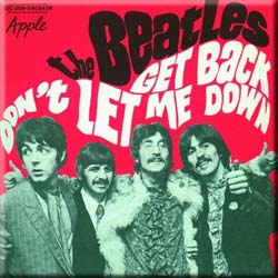 The Beatles Fridge Magnet: Get Back/Don't Let Me Down (Red)