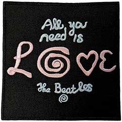 The Beatles Standard Woven Patch: All You Need Is Love