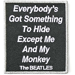 The Beatles Standard Woven Patch: Everybody's Got Something To Hide Except Me And My Monkey