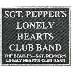 The Beatles Standard Woven Patch: Sgt. Pepper's….Black
