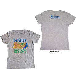The Beatles Ladies T-Shirt: Vintage Ob La Di (Back Print)