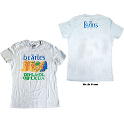 The Beatles Ladies T-Shirt: Vintage Ob La Di (Back Print)