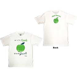 The Beatles Unisex T-Shirt: Vintage A Is For Apple (Back Print)