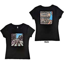 The Beatles Ladies T-Shirt: Vintage Abbey Road (Back Print)