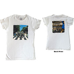 The Beatles Ladies T-Shirt: Vintage Abbey Road (Back Print)