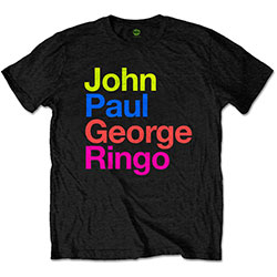 The Beatles Unisex T-Shirt: JPG&R Pepper Suit Colours