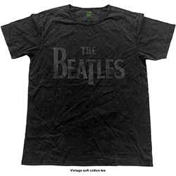 The Beatles Unisex Vintage T-Shirt: Logo (Small)