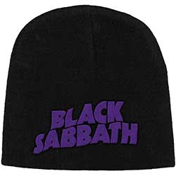 Black Sabbath Unisex Beanie Hat: Purple Logo
