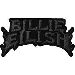 Billie Eilish Standard Woven Patch: Flame Black