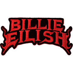 Billie Eilish Standard Woven Patch: Flame Red