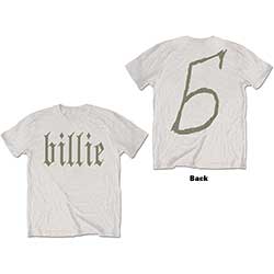 Billie Eilish Unisex T-Shirt: Billie 5 (Back Print)
