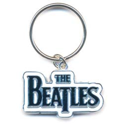 The Beatles Keychain: Drop T Logo (Black) (Enamel In-fill)