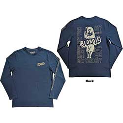 Blondie Unisex Long Sleeve T-Shirt: NYC '77 (Back & Sleeve Print)