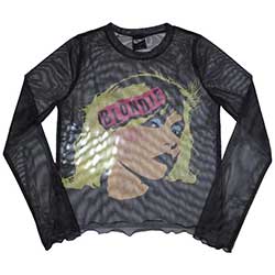 Blondie Ladies Long Sleeve T-Shirt: Punk Poster (Mesh)