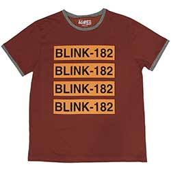 Blink-182 Unisex Ringer T-Shirt: Logo Repeat