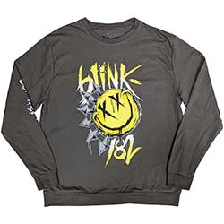Blink-182 Unisex Sweatshirt: Big Smile (Sleeve Print)
