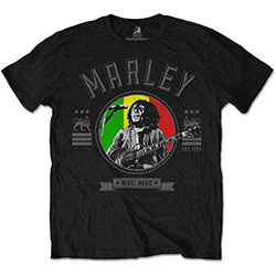 Bob Marley Unisex T-Shirt: Rebel Music Seal