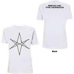 Bring Me The Horizon Unisex T-Shirt: Barbed Wire (Back Print)