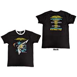 Boston Unisex Ringer T-Shirt: US Tour '87 (Back Print)
