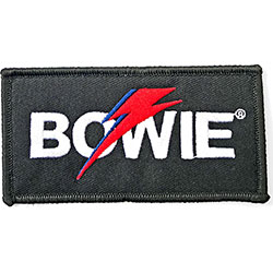 David Bowie Standard Woven Patch: Flash Logo