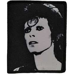 David Bowie Standard Printed Patch: Black & White