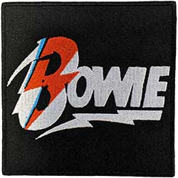 David Bowie Standard Woven Patch: Diamond Dogs Flash Logo