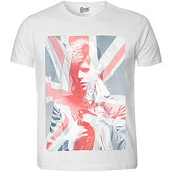 David Bowie Unisex T-Shirt: Union Jack & Sax (X-Large)