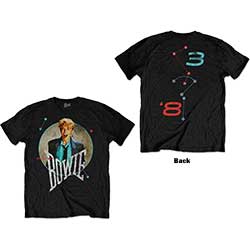 David Bowie Unisex T-Shirt: Circle Scream (Back Print)
