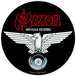 Saxon Back Patch: Wheels of Steel
