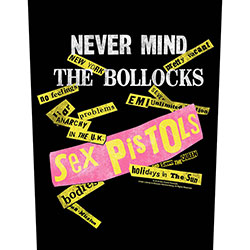 The Sex Pistols Back Patch: Never Mind the Bollocks Album Tracks Black