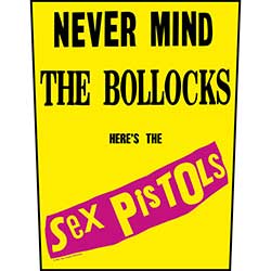 The Sex Pistols Back Patch: Never Mind The Bollocks Yellow