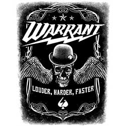 Warrant Back Patch: Louder Harder Faster