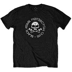 Black Rebel Motorcycle Club Unisex T-Shirt: Piston Skull